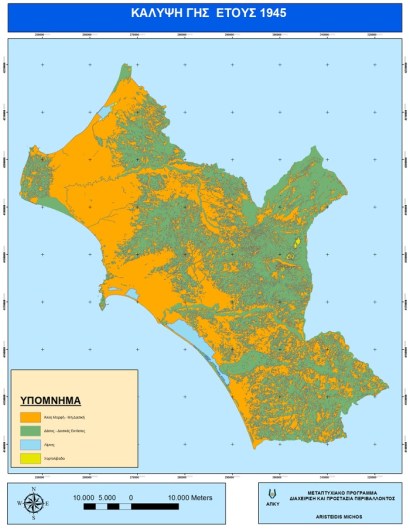 Χάρτης Νομού Ηλείας (1945)