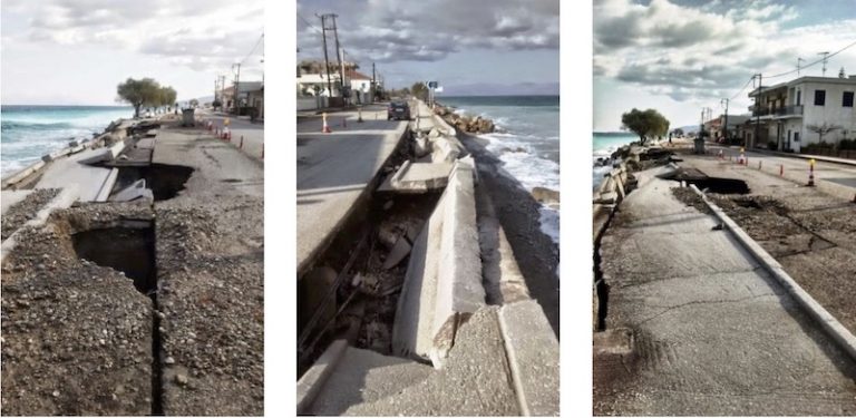 Διάβρωση και καταστροφή στην παραλία Ξυλοκάστρου
