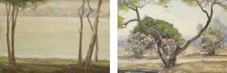 Έργα του Νίκου Σαντοριναίου εμπνευσμένα από το τοπίο του Πευκιά