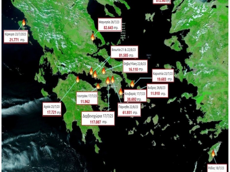 Απολογισμός Πυρκαγιών 2023